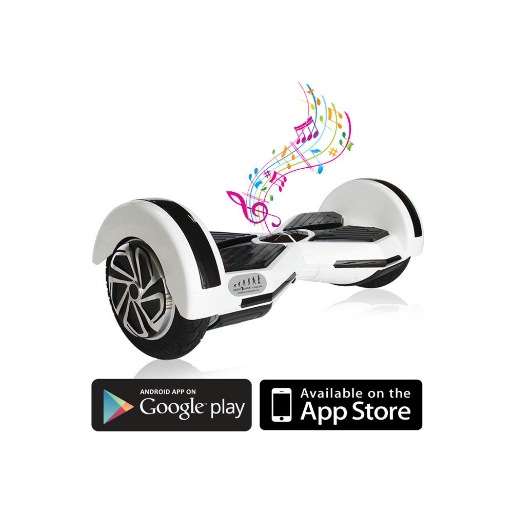 Hoverboard Premium bílá s bluetooth reproduktorem